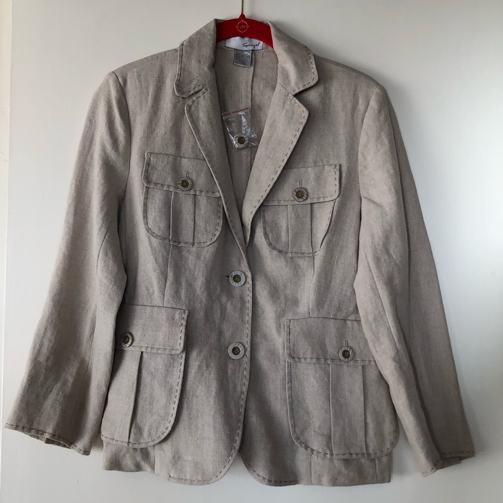 Spiegel 100% Linen Jacket ,new , sz 6